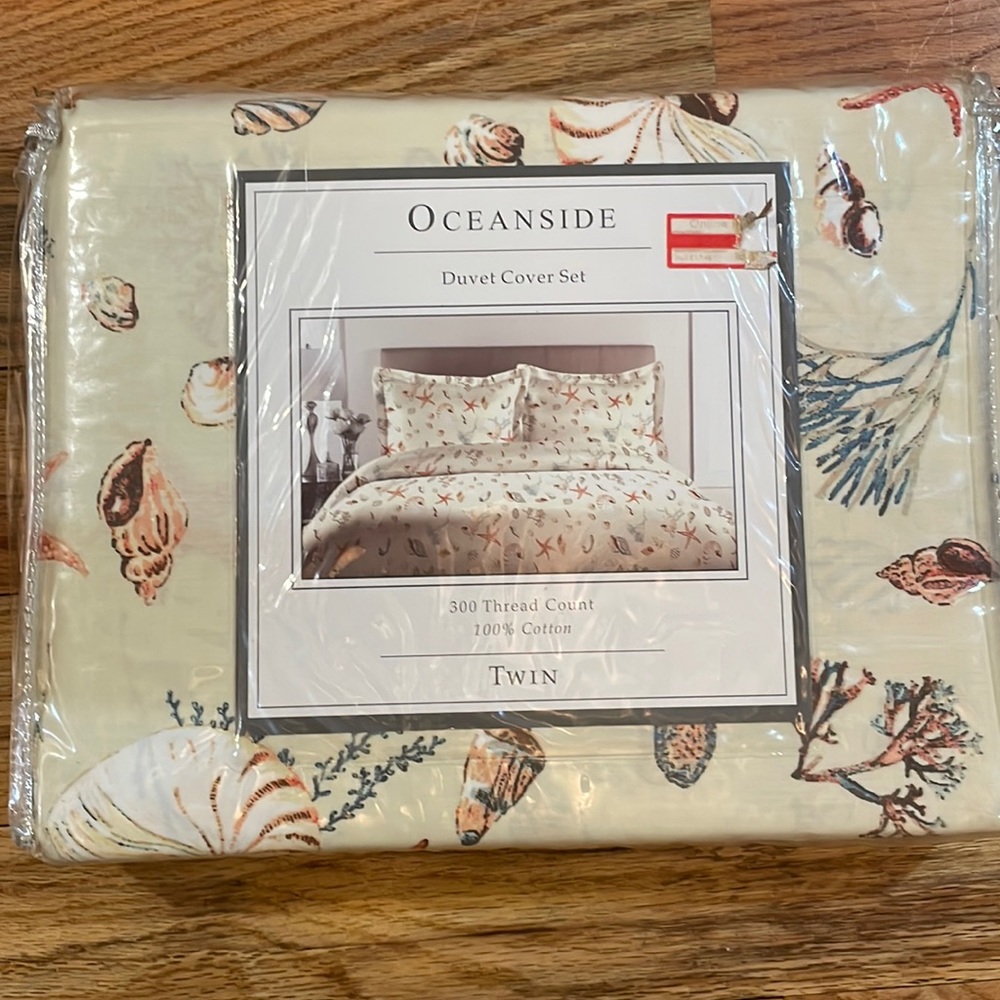 NEW 100% Cotton Oceanside Duvet cover Set TWIN Mermaid Under Sea, Beach …